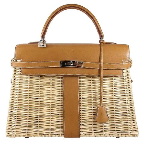 hermes straw bag
